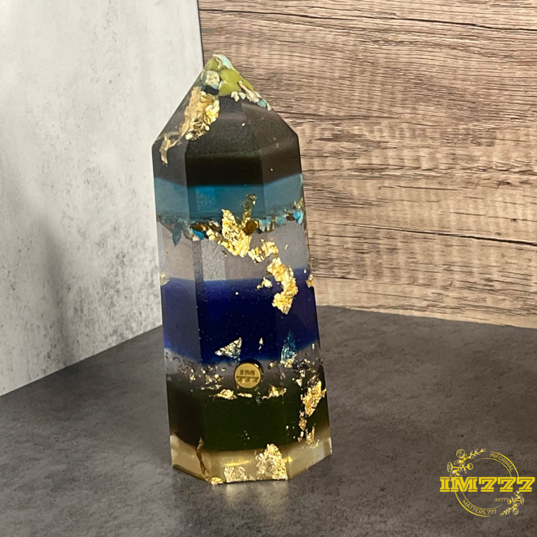 IM777 Orgonite Green Jade & Imperial Jasper