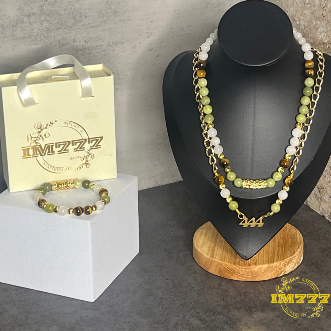 Calming Heart Crystal Necklace Set