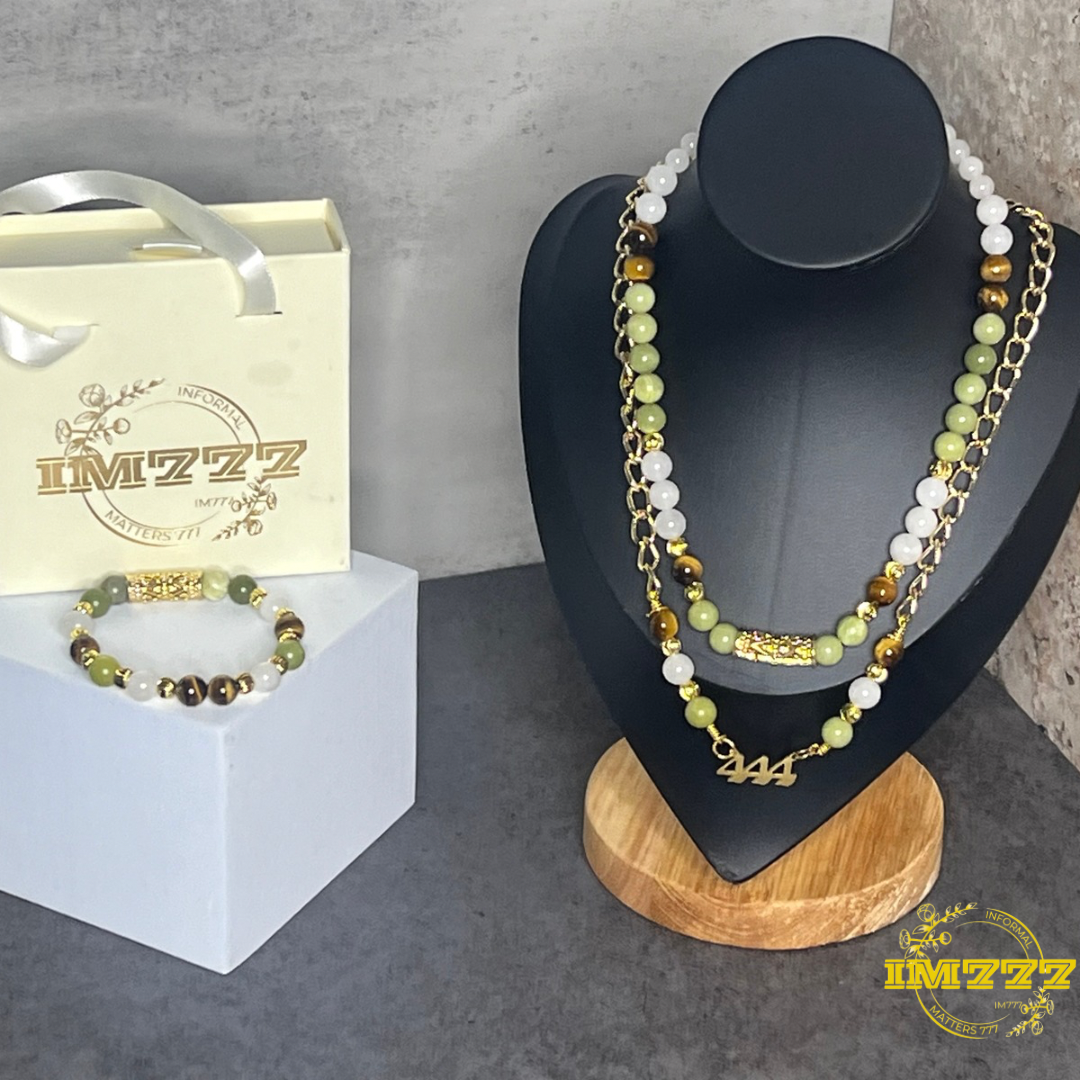 Calming Heart Crystal Necklace Set