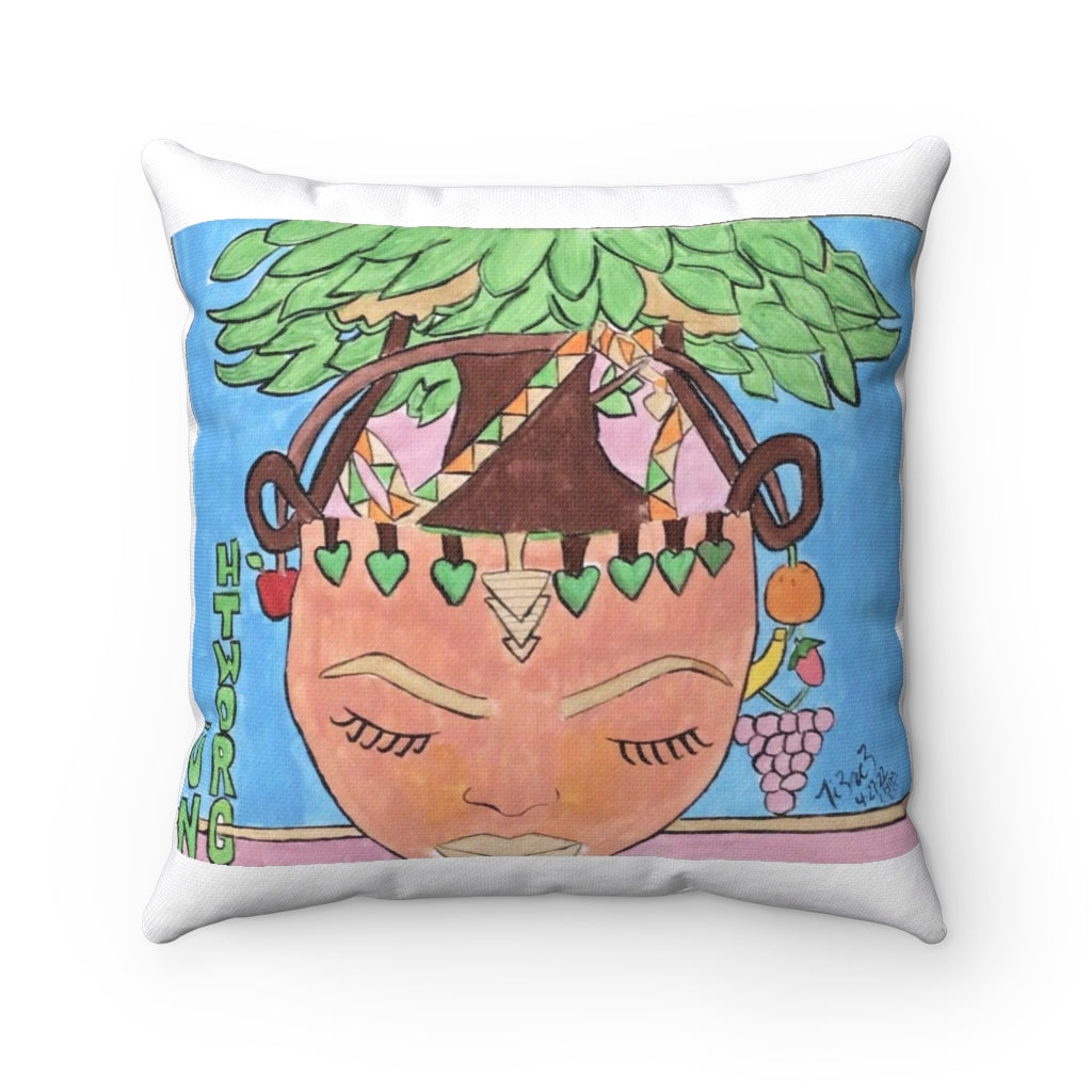 “Nu Growth” Spun Polyester Square Pillow