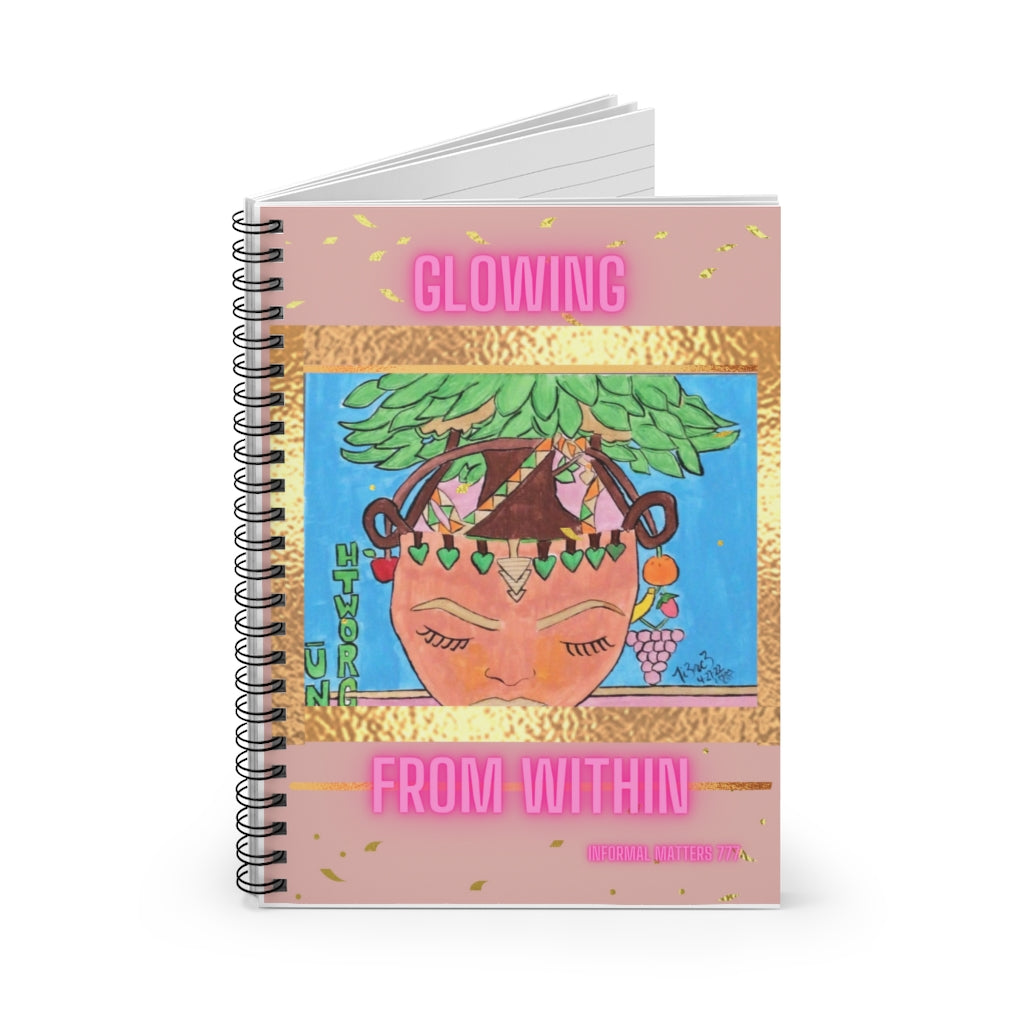 “Nu Growth” Magenta Spiral Notebook - Ruled Line
