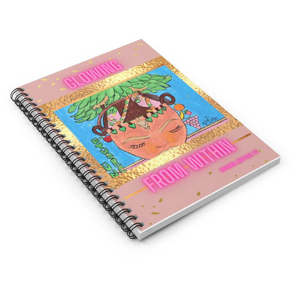 “Nu Growth” Magenta Spiral Notebook - Ruled Line